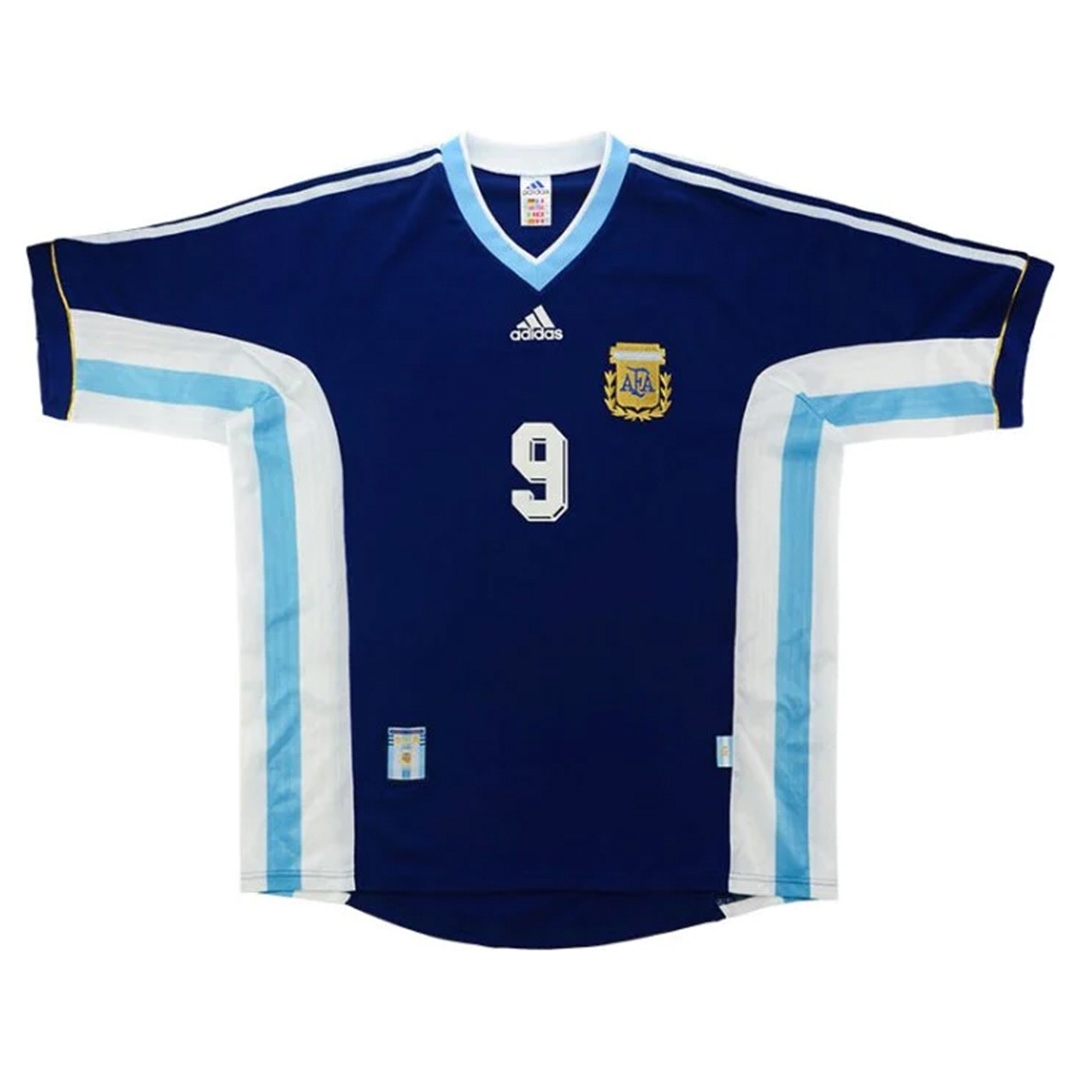 BATISTUTA #9 Retro Argentina Away Jersey World Cup 1998 - Reps Jerseys