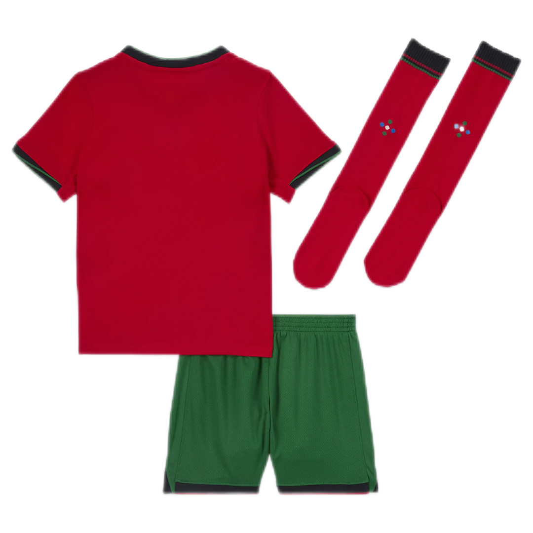Kids Portugal Home Whole Kit Jersey+Shorts+Socks Euro 2024 - Reps Jerseys