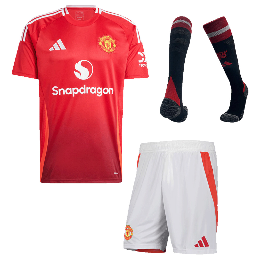 [Super Replica] Manchester United Home Full Kit(Jersey+Shorts+Socks) 2024/25 - Reps Jerseys