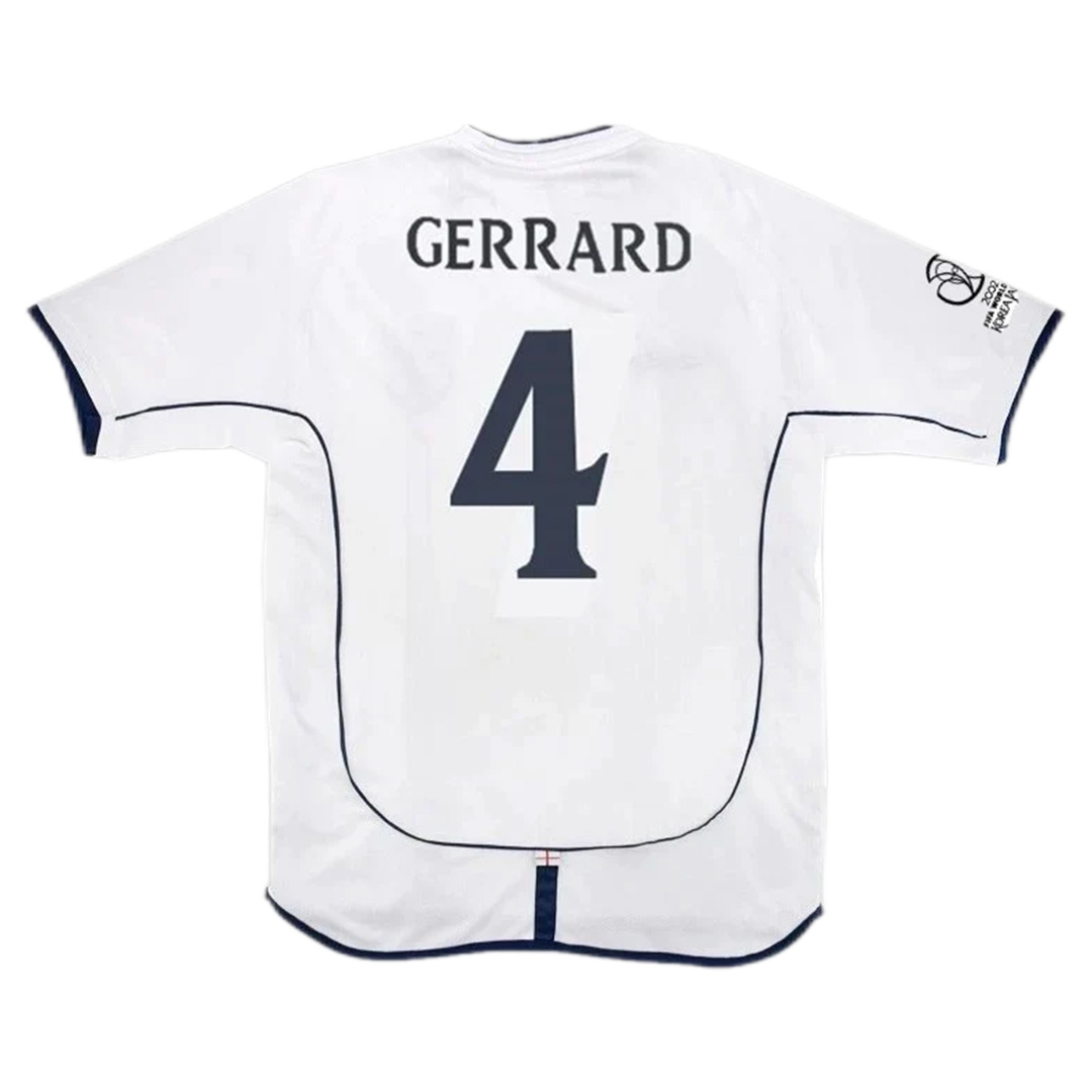 Gerrard #4 Retro England Home Jersey World Cup 2002 - Reps Jerseys