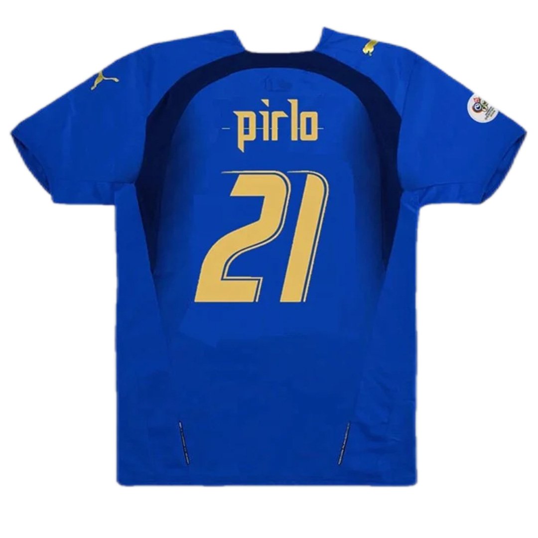 PIRLO #21 Italy Retro Home Jersey World Cup 2006 - Reps Jerseys