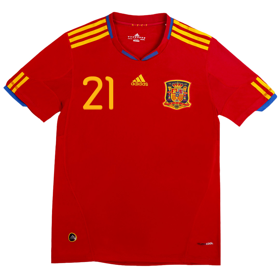 SILVA #21 Retro Spain Home Jersey 2010 - Reps Jerseys