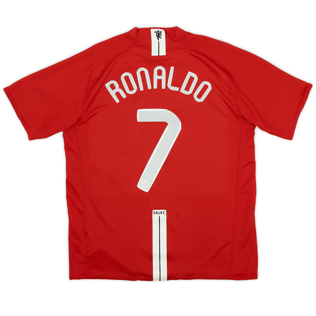 RONALDO #7 Retro Manchester United UCL Final Home Jersey 2007/08 - Reps Jerseys