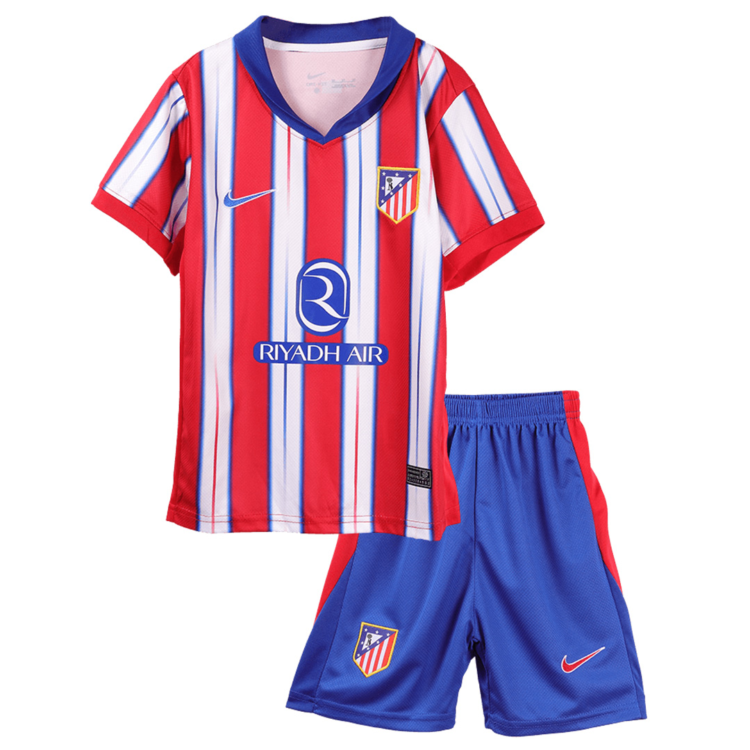 Kids Atletico Madrid Home Jersey Kit 2024/25 - Reps Jerseys
