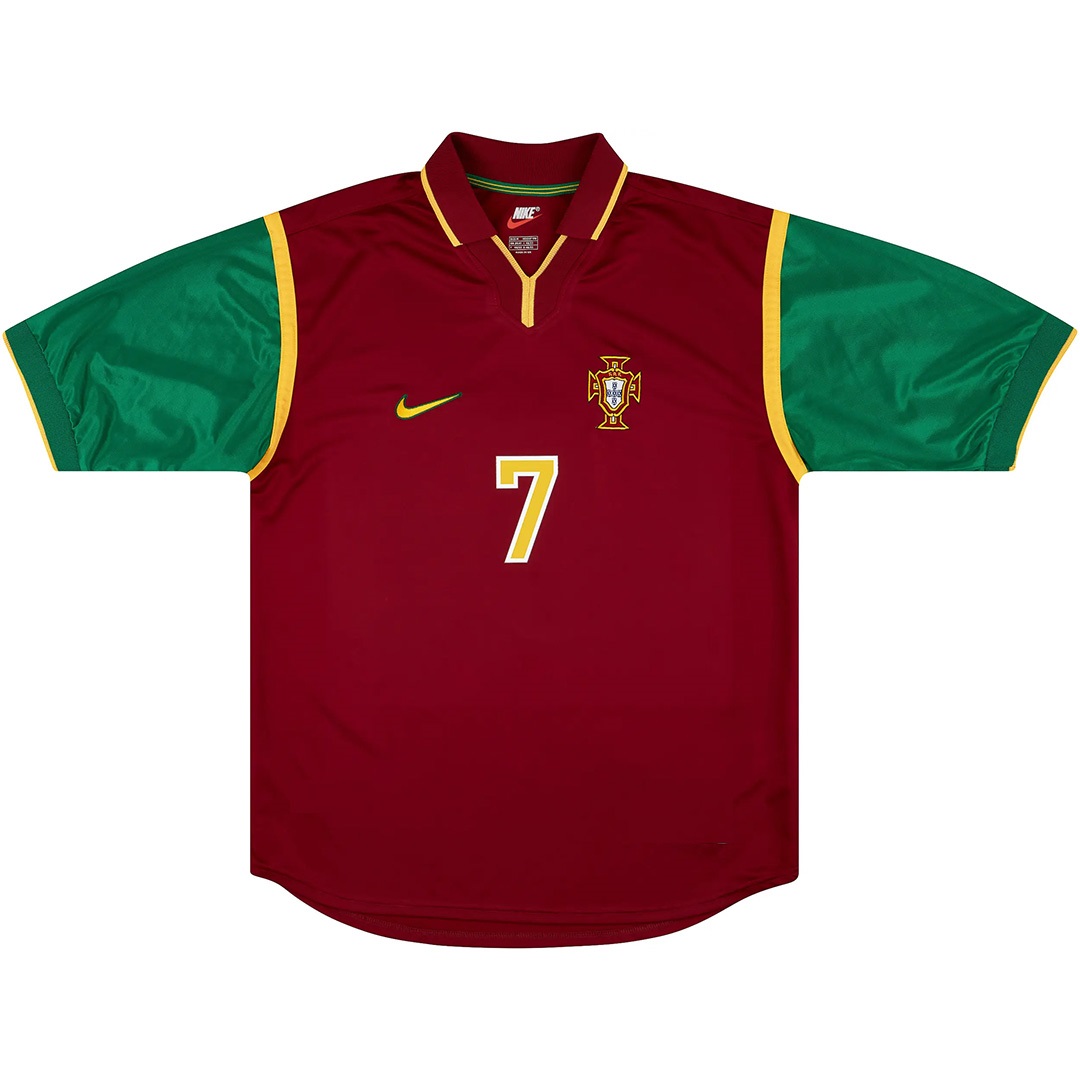 FIGO #7 Retro Portugal Home Jersey 1998 - Reps Jerseys