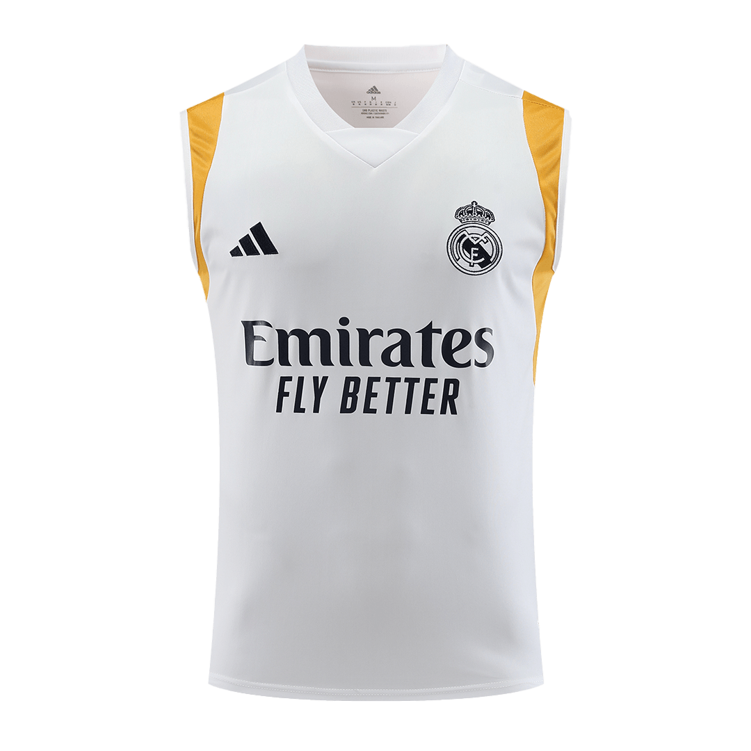 Real Madrid Sleeveless Training Kit (Top+Shorts) White 2023/24 - Reps Jerseys