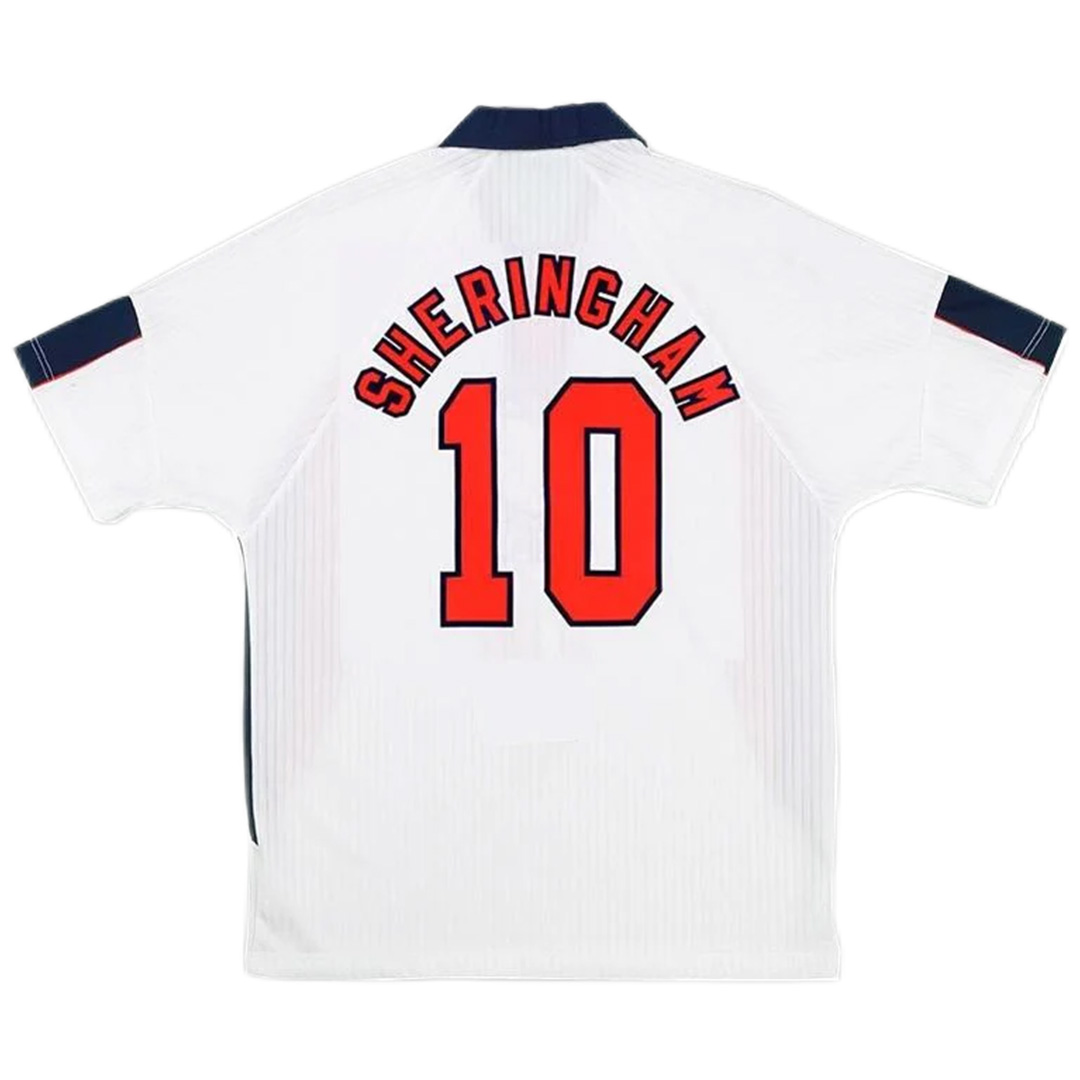 SHERINGHAM #10 Retro England Home Jersey World Cup 1998 - Reps Jerseys