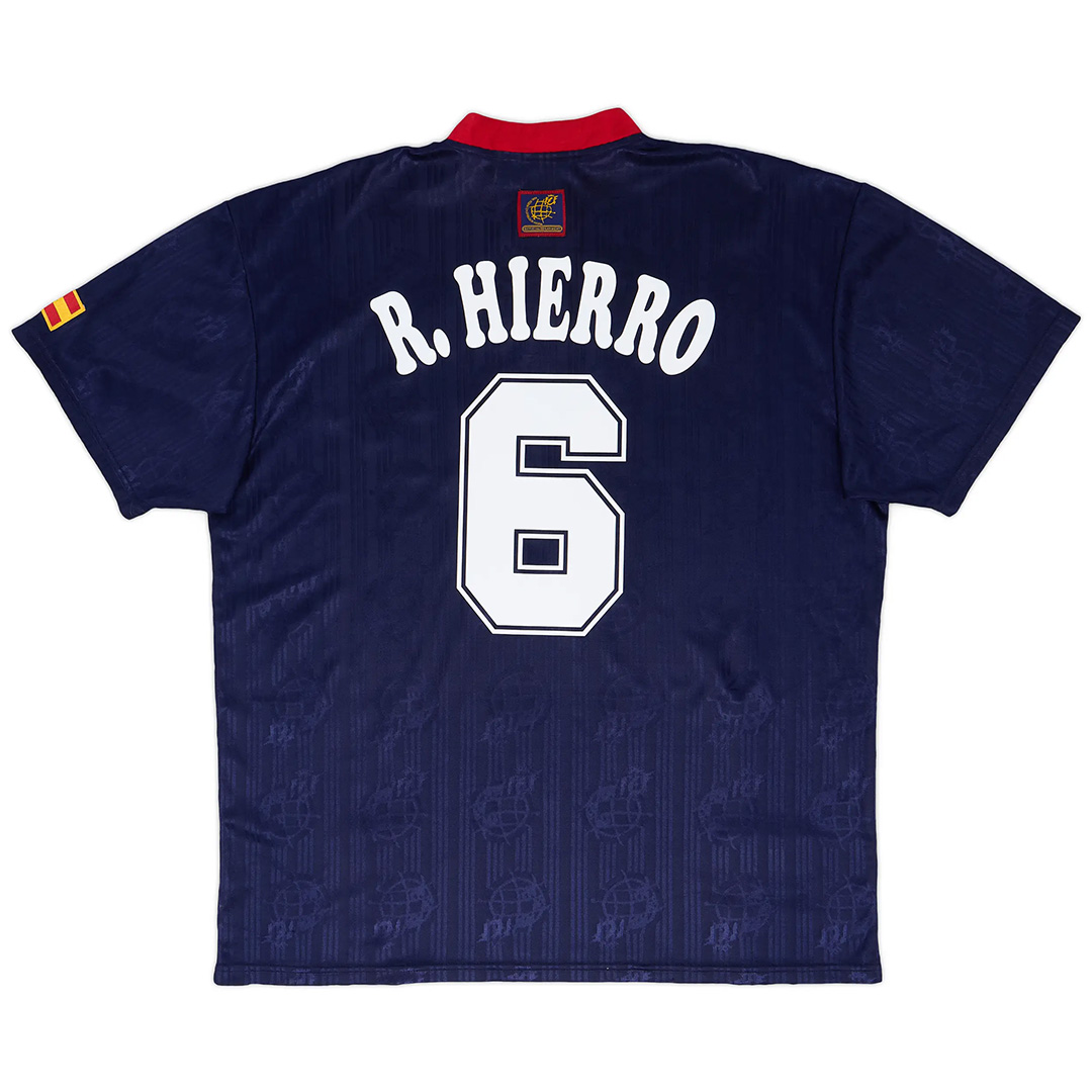 R. HIERRO #6 Retro Spain Away Jersey 1996 - Reps Jerseys