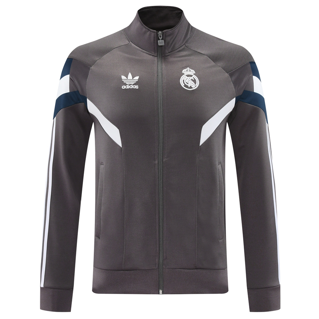 Real Madrid Track Jacket Gray 2024/25 - Reps Jerseys
