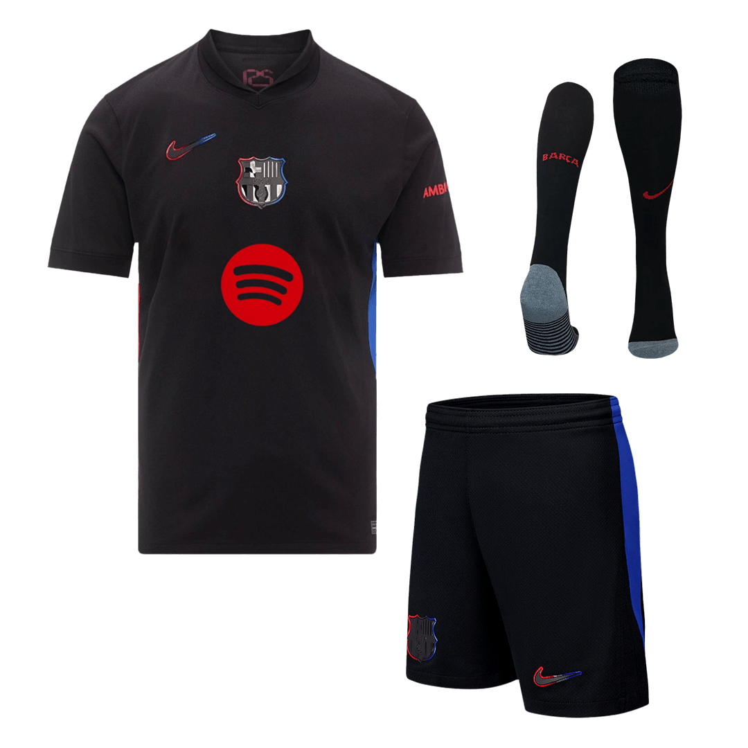 [Super Replica] Barcelona Away Spotify Logo Without Text Full Kit 2024/25 - Reps Jerseys