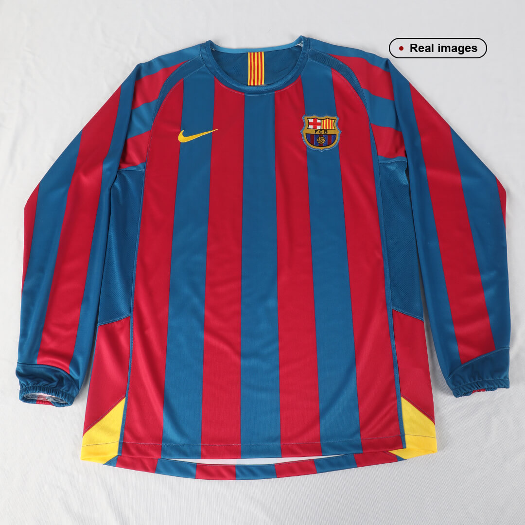 Barcelona Retro Long Sleeve Home Jersey 2005/06 - Reps Jerseys