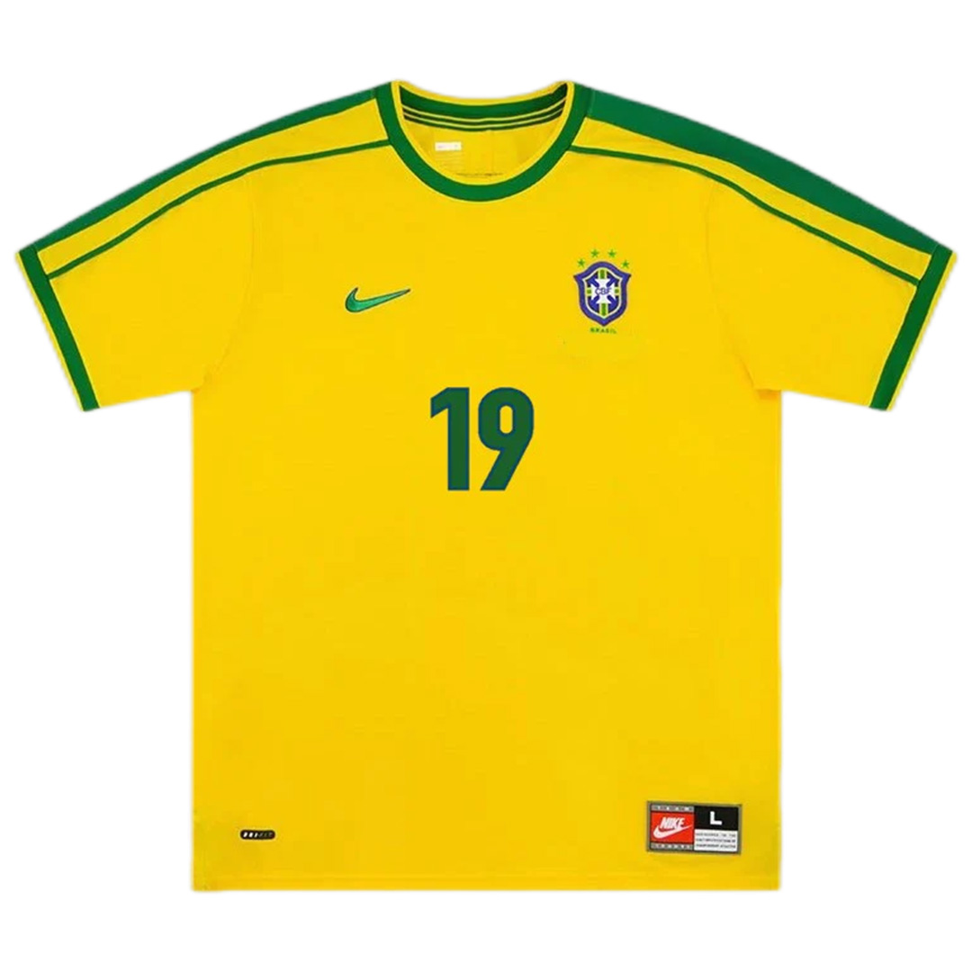 Brazil DENILSON #19 Retro Jersey Home World Cup 1998 - Reps Jerseys
