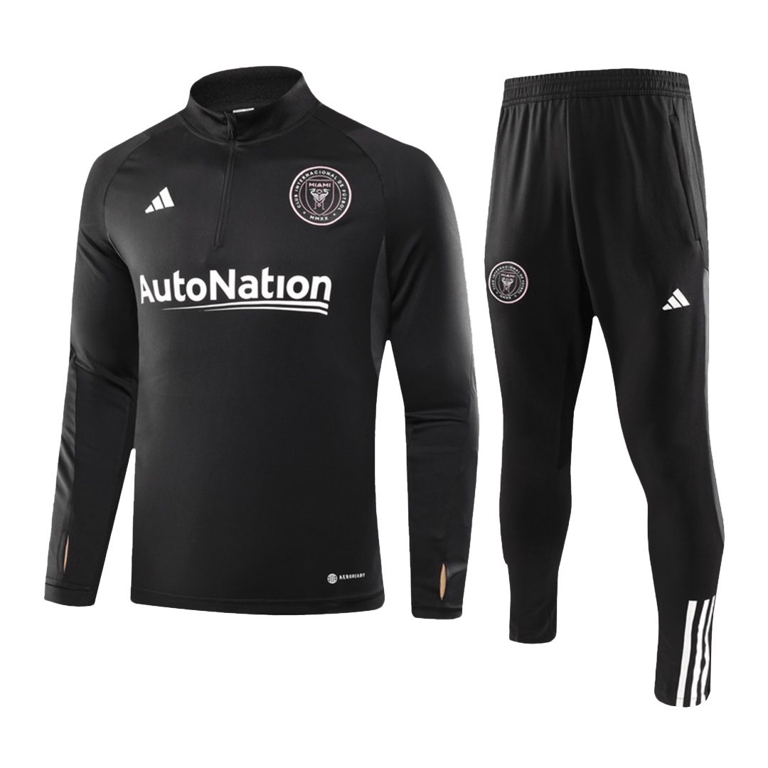 Kids Inter Miami CF Zipper Sweatshirt Kit(Top+Pants) Black 2023/24 - Reps Jerseys