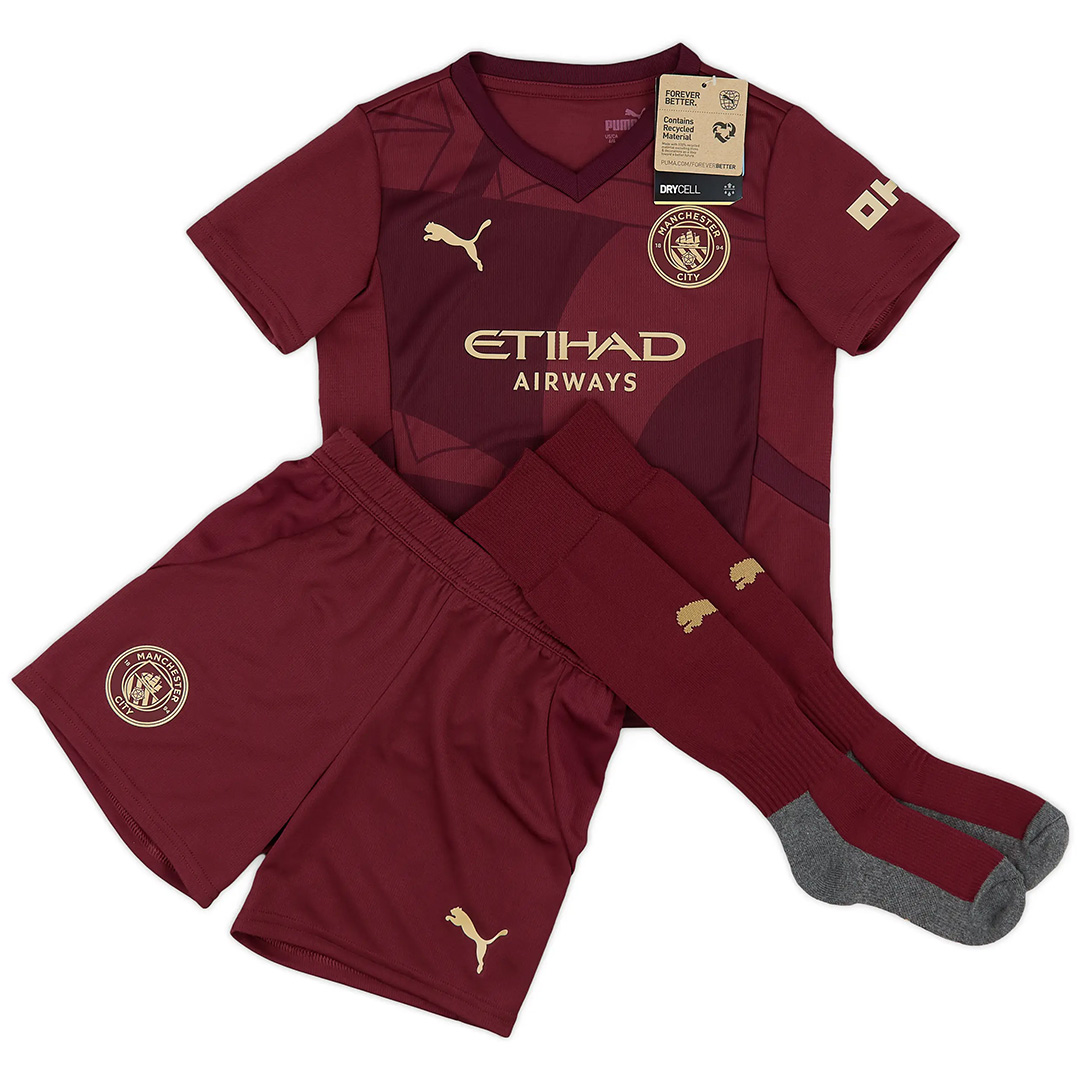RODRIGO #16 Kids Manchester City Third Full Jersey Kit 2024/25 - Reps Jerseys