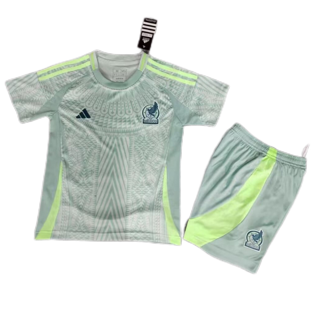 Kids Mexico Away Kit Jersey+Shorts 2024 - Reps Jerseys