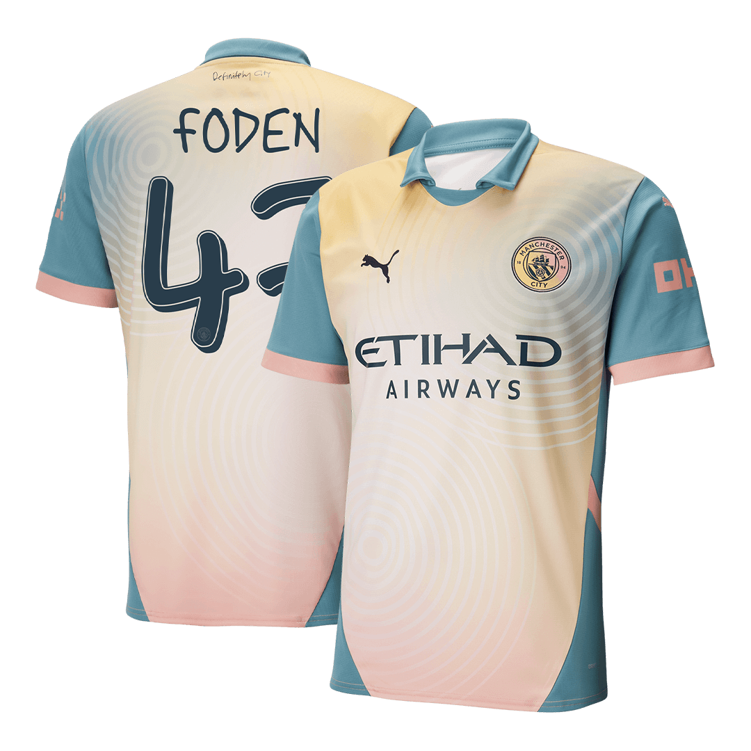 FODEN #47 Manchester City Fourth Jersey 2024/25 - UCL Font - Reps Jerseys