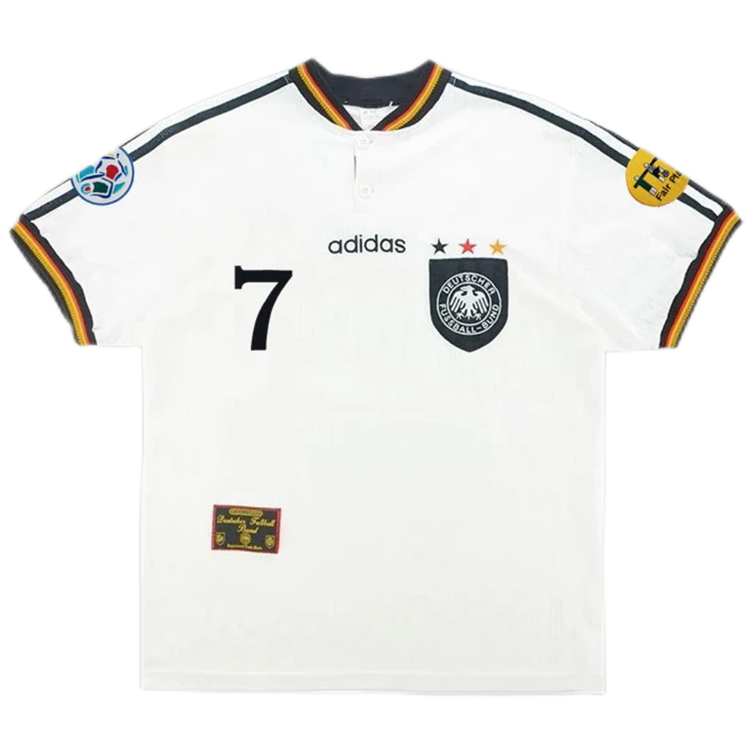 Germany MÖLLER #7 Retro Jersey Home Euro Cup 1996 - Reps Jerseys
