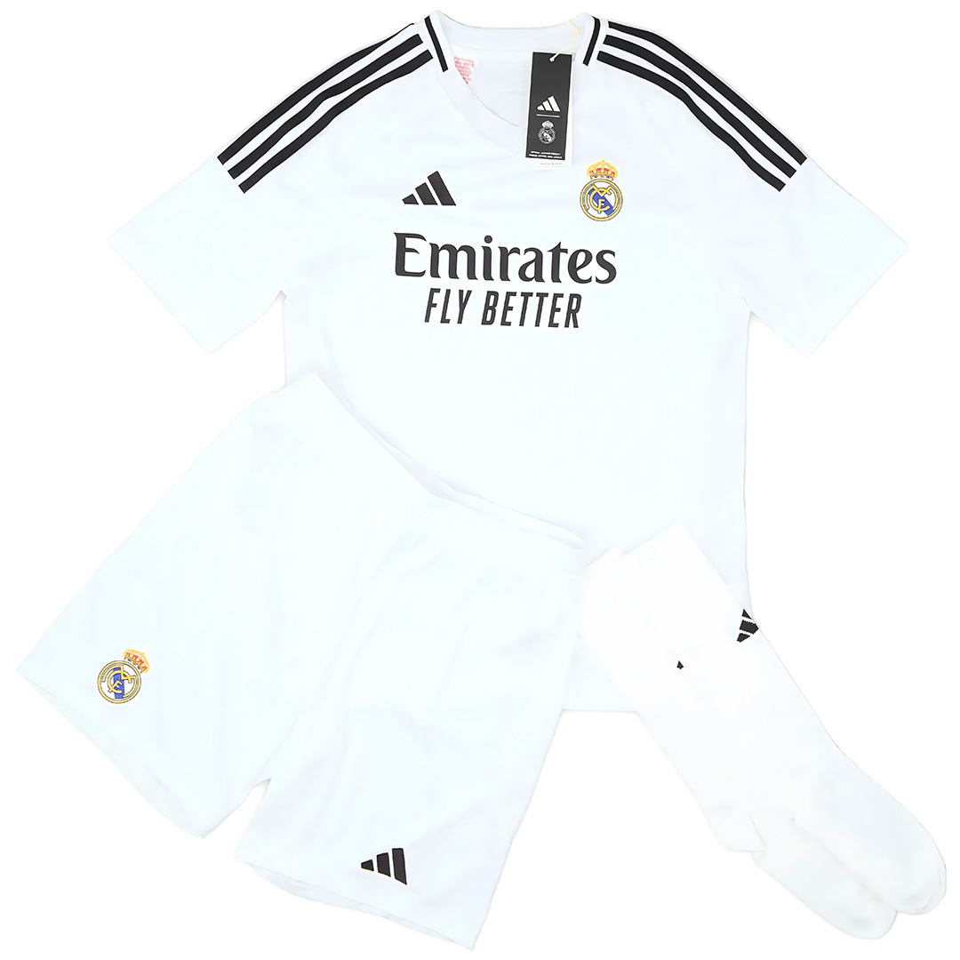 Kids Real Madrid Home Full Jersey Kit 2024/25 - Reps Jerseys