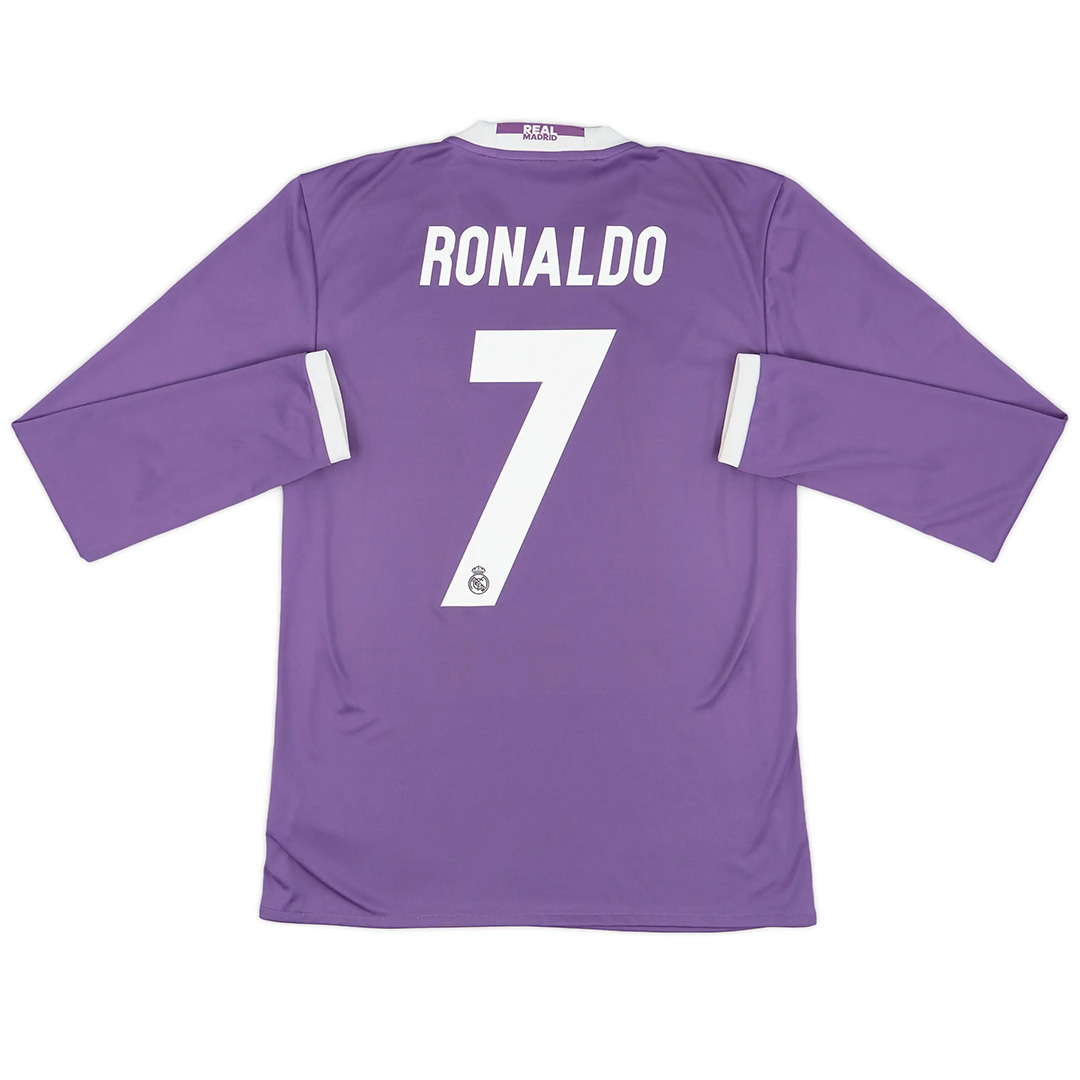 Ronaldo #7 Retro Real Madrid Long Sleeve Away Jersey 2016/17 - Reps Jerseys