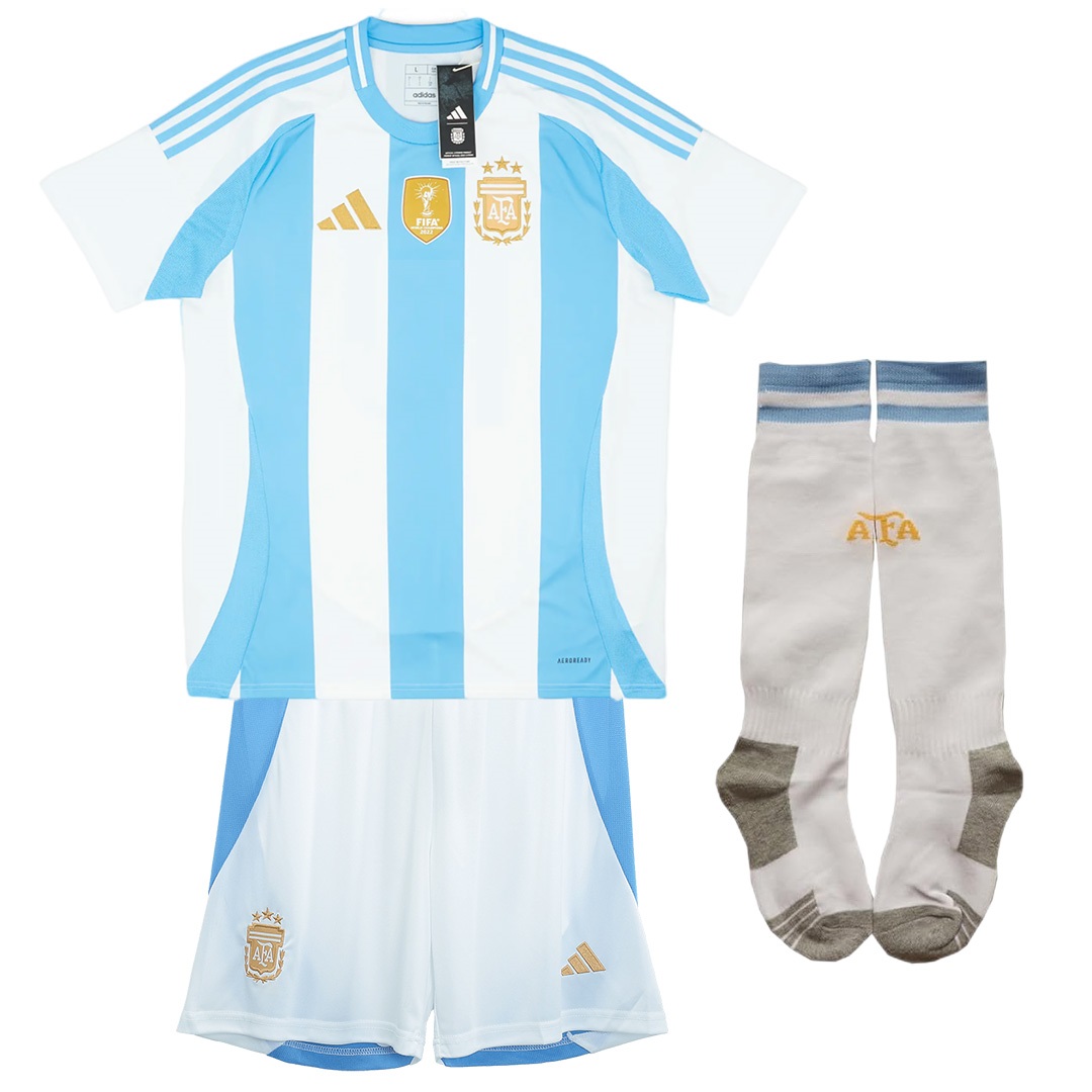 Kids Argentina Home Full Jersey Kit Copa America 2024 - Reps Jerseys
