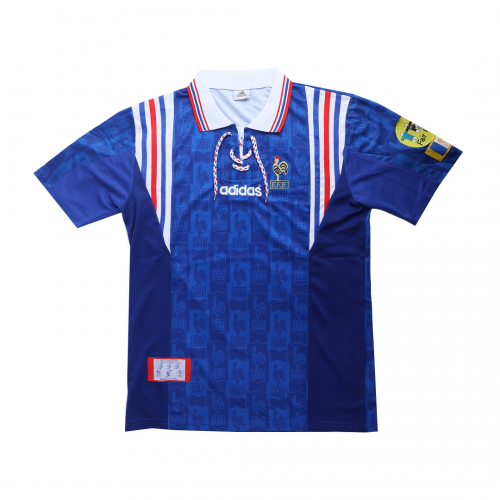 Zidane #10 France Retro Jersey Home Euro Cup 1996 - Reps Jerseys