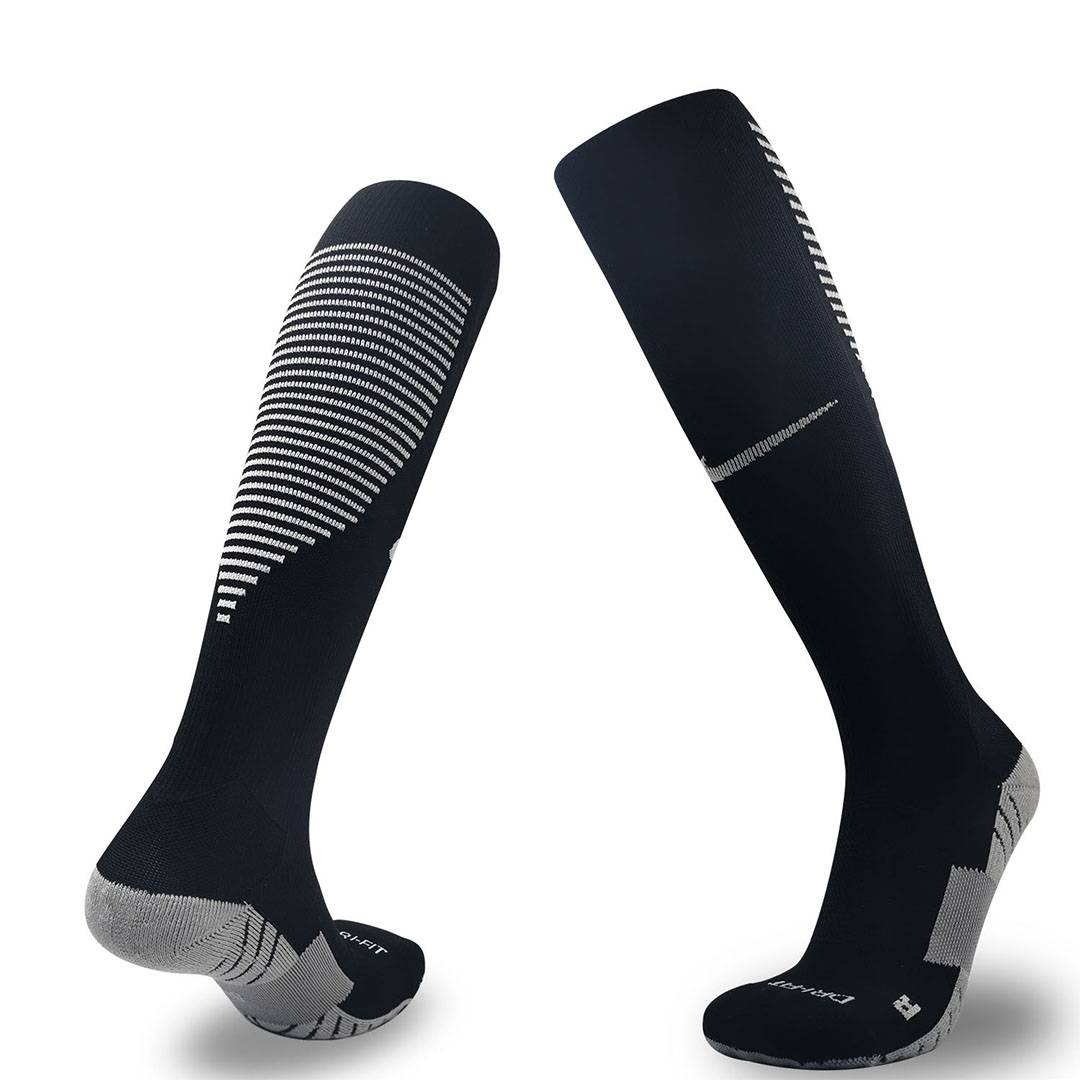 Men Pro Cotton Non-Skid Team Soccer Socks Black - Reps Jerseys