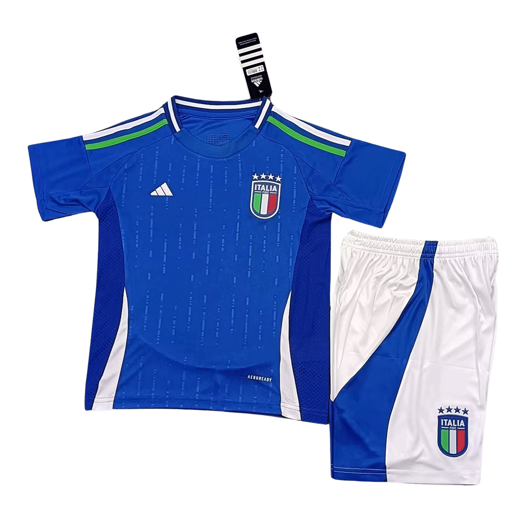 Kids Italy Home Kit(Jersey+Shorts) EURO 2024 - Reps Jerseys