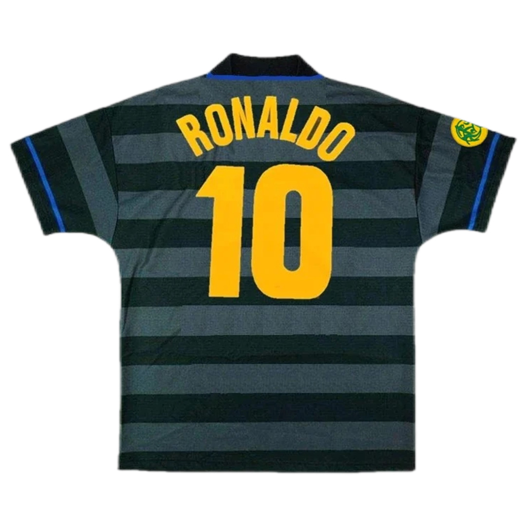 Ronaldo #10 Retro Inter Milan UEFA Cup Away Jersey 1997/98 - Reps Jerseys