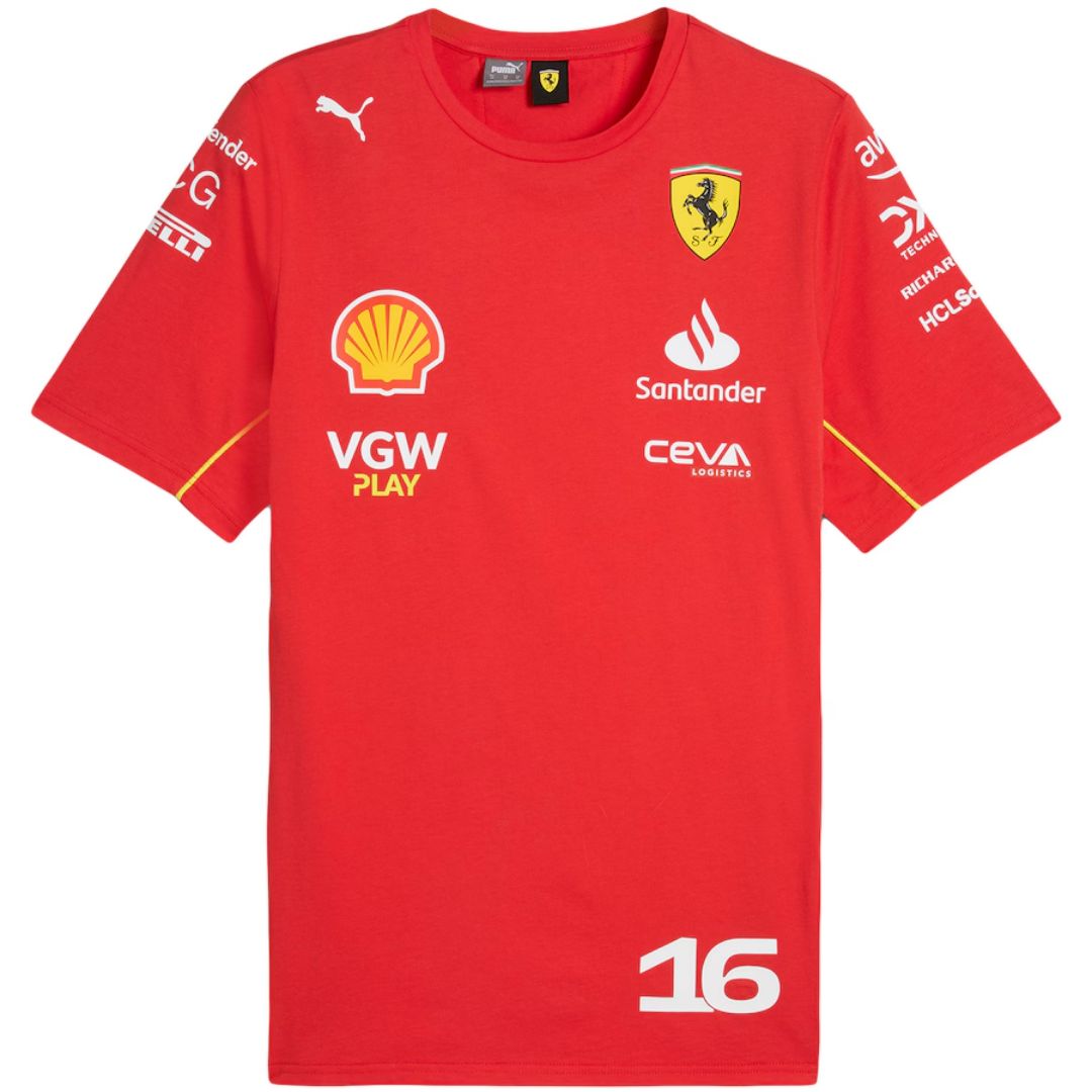 Discount Scuderia Ferrari F1 Racing Team Charles Leclerc Driver T-Shirt 2024 - Reps Jerseys