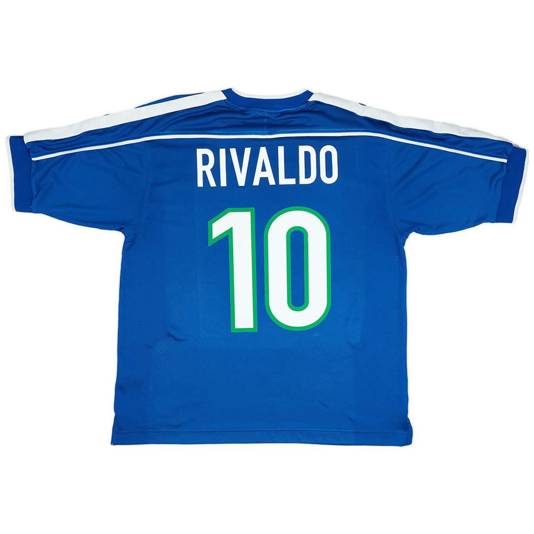 RIVALDO #10 Retro Brazil Away Jersey World Cup 1998 - Reps Jerseys