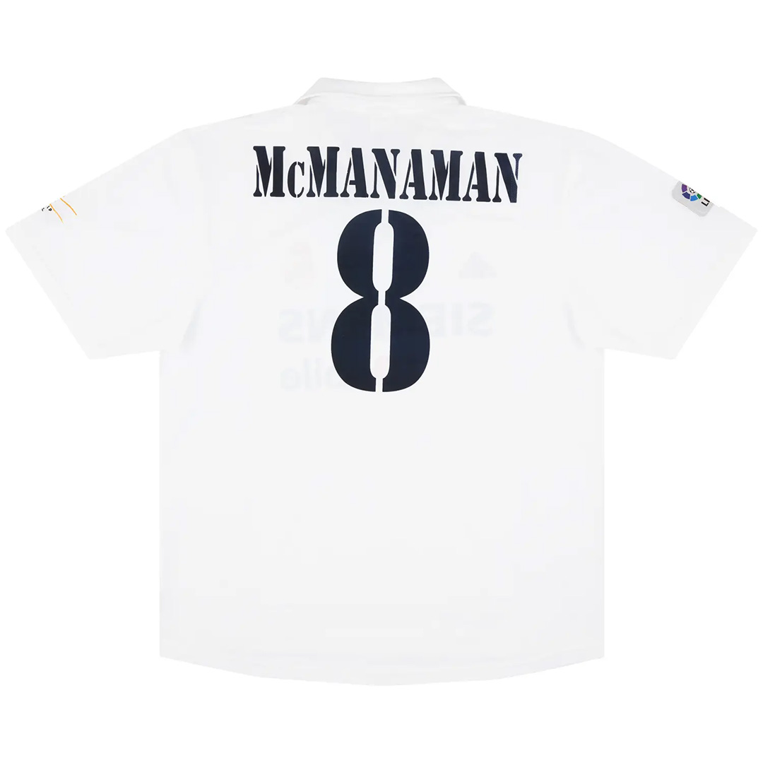 McMANAMAN #8 Real Madrid Retro Jersey Centenary Home 2002/03 - Reps Jerseys