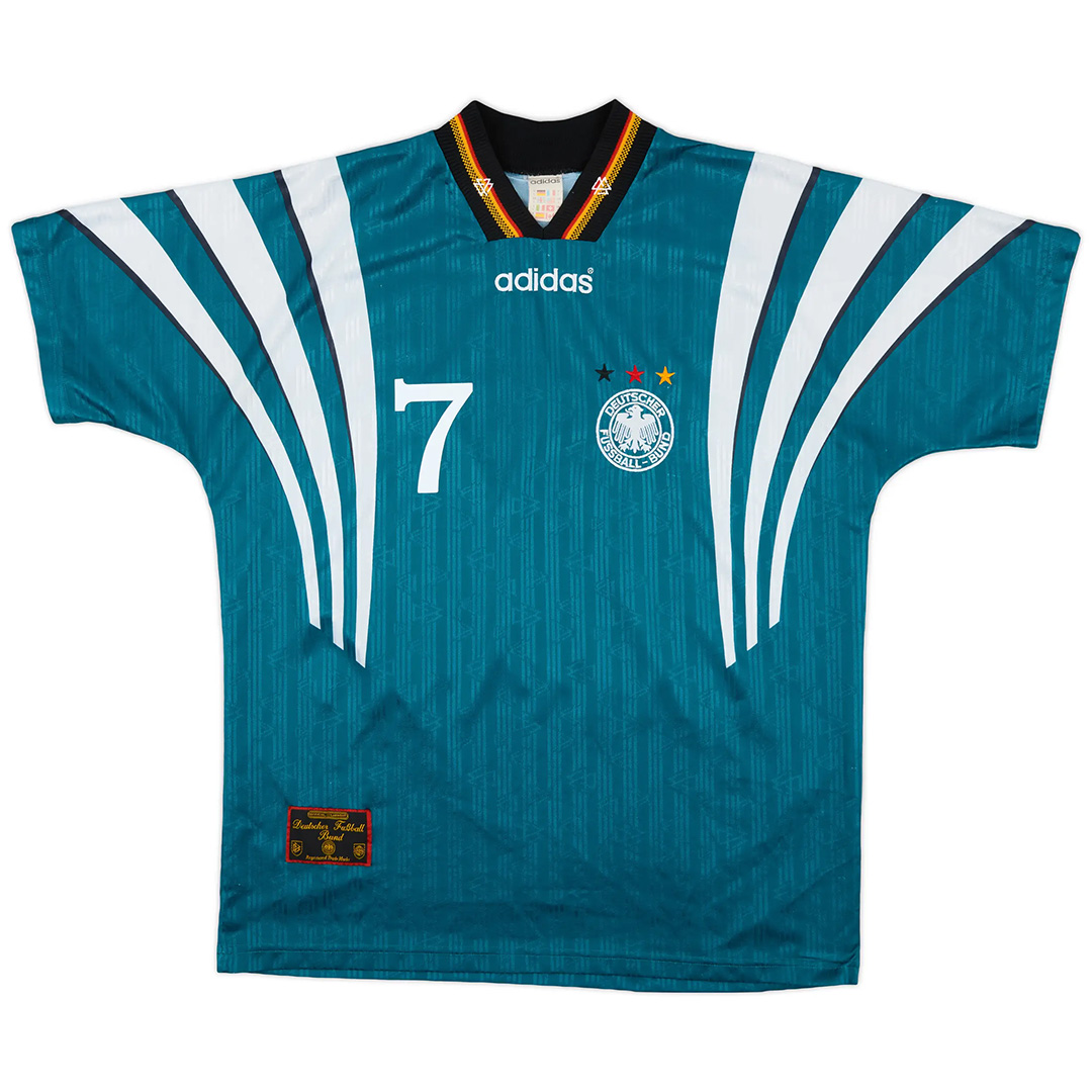 Möller #7 Germany Retro Away Jersey Euro Cup 1996 - Reps Jerseys