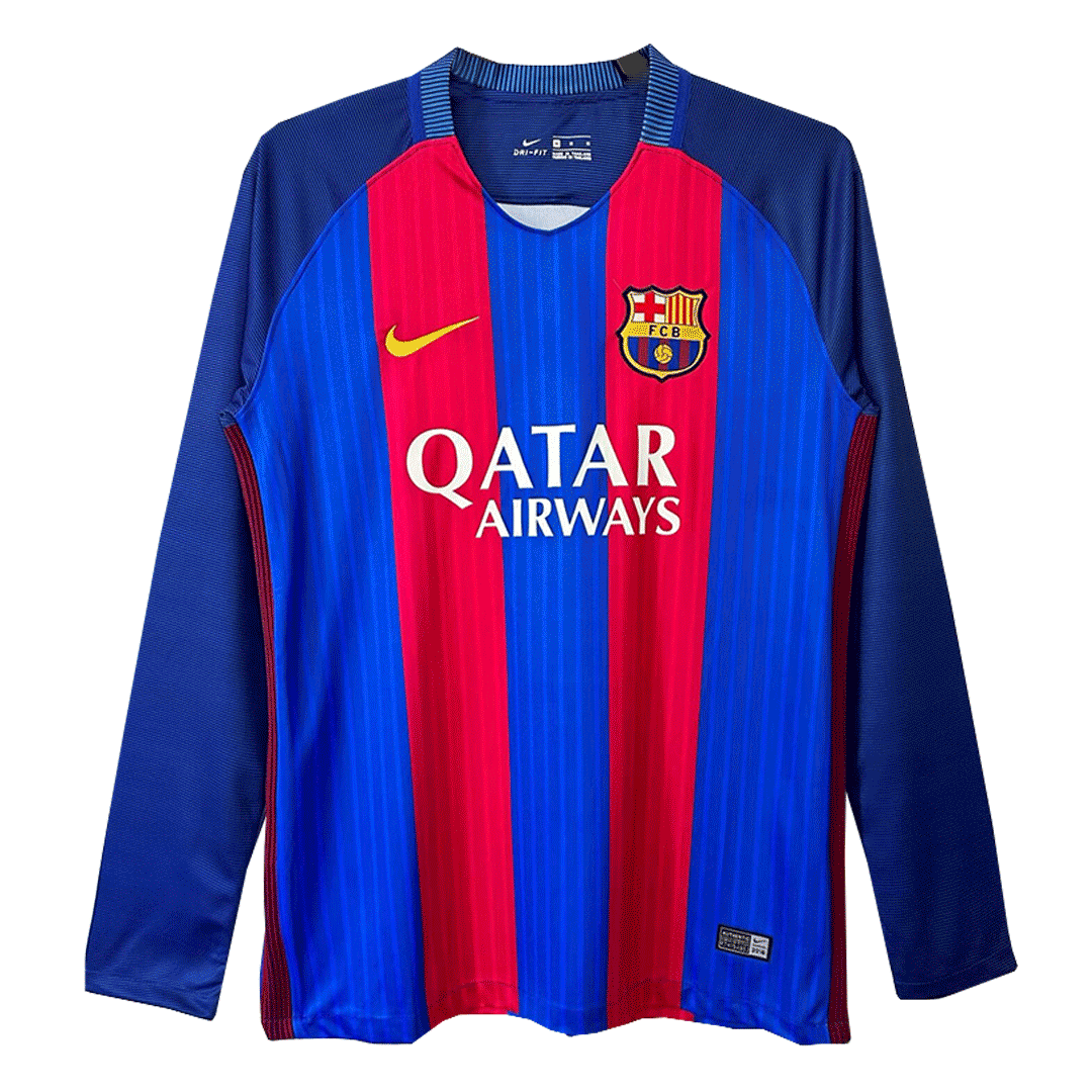 Retro Barcelona Home Long Sleeve Jersey 2016/17 - Reps Jerseys