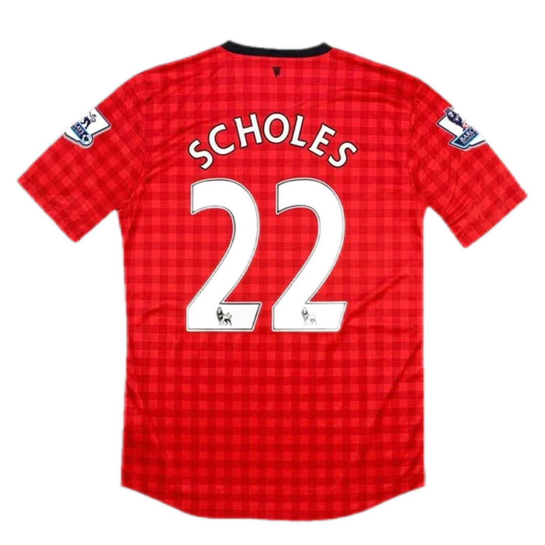 Manchester United SCHOLES #22 Retro Jersey Home 2012/13 - Reps Jerseys