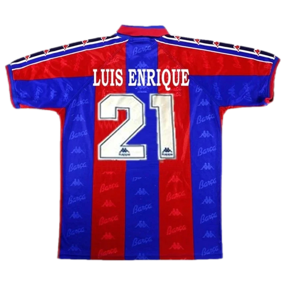 Luis Enrique #21 Retro Barcelona Home Jersey 1996/97 - Reps Jerseys