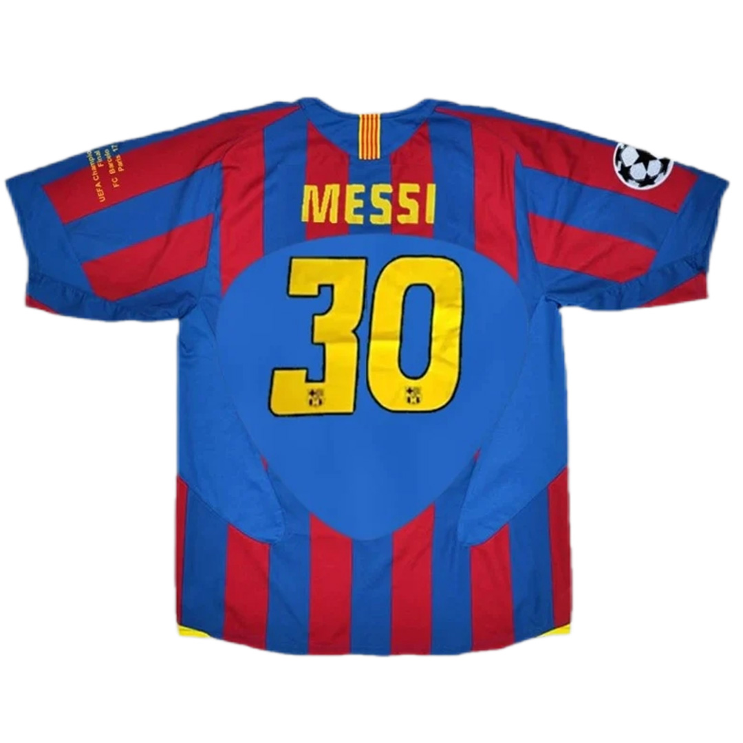 Messi #30 Retro Barcelona UCL Final Home Jersey 2005/06 - Reps Jerseys