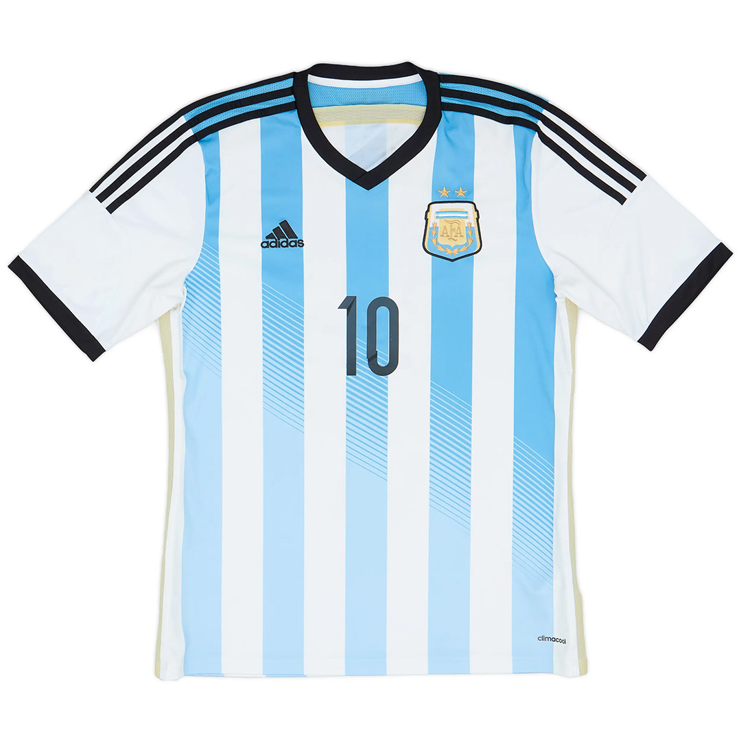 Messi #10 Argentina Retro Home Jersey 2014/15 - Reps Jerseys