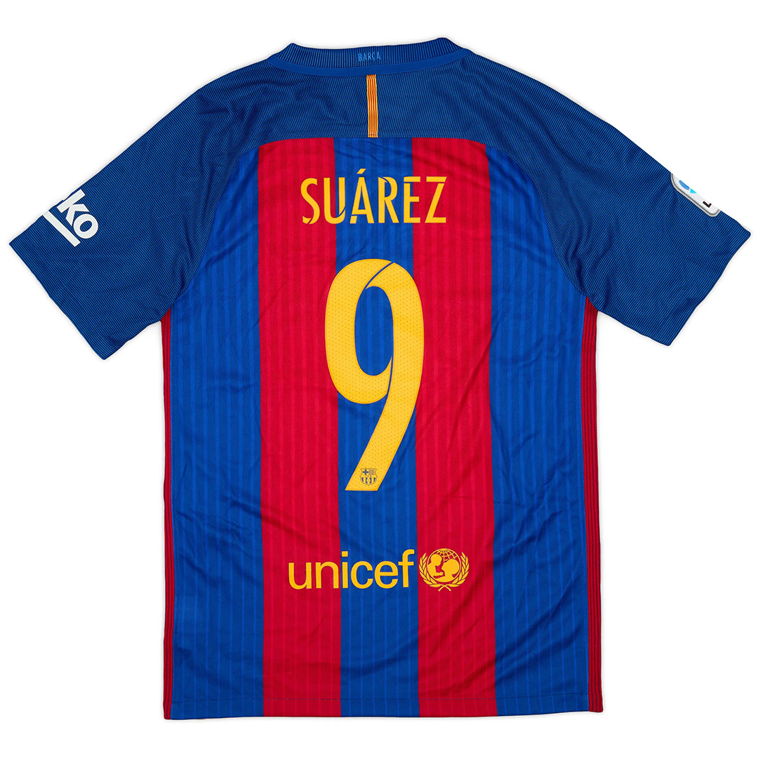 SUÁREZ #9 Barcelona Home Retro Jersey 2016/17 - Reps Jerseys