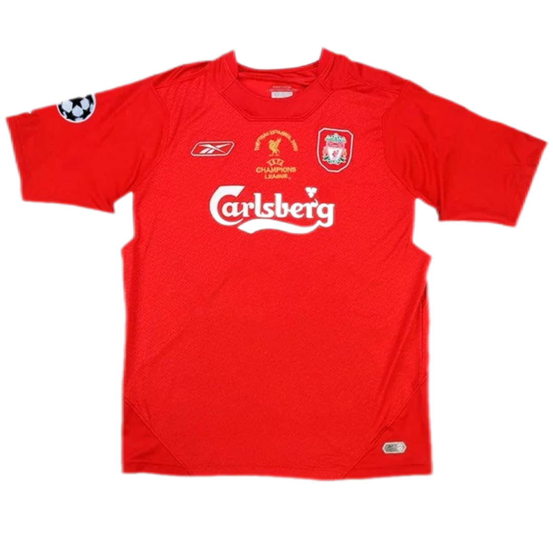 Liverpool Gerrard #8 Retro UCL Final Jersey 2005 - Reps Jerseys