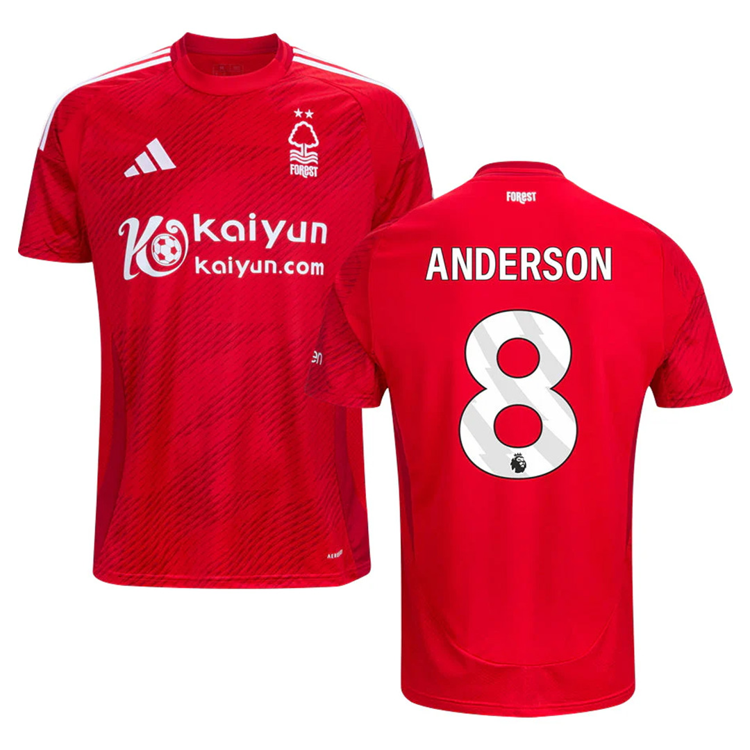 ANDERSON #8 Nottingham Forest Home Jersey 2024/25 - Reps Jerseys