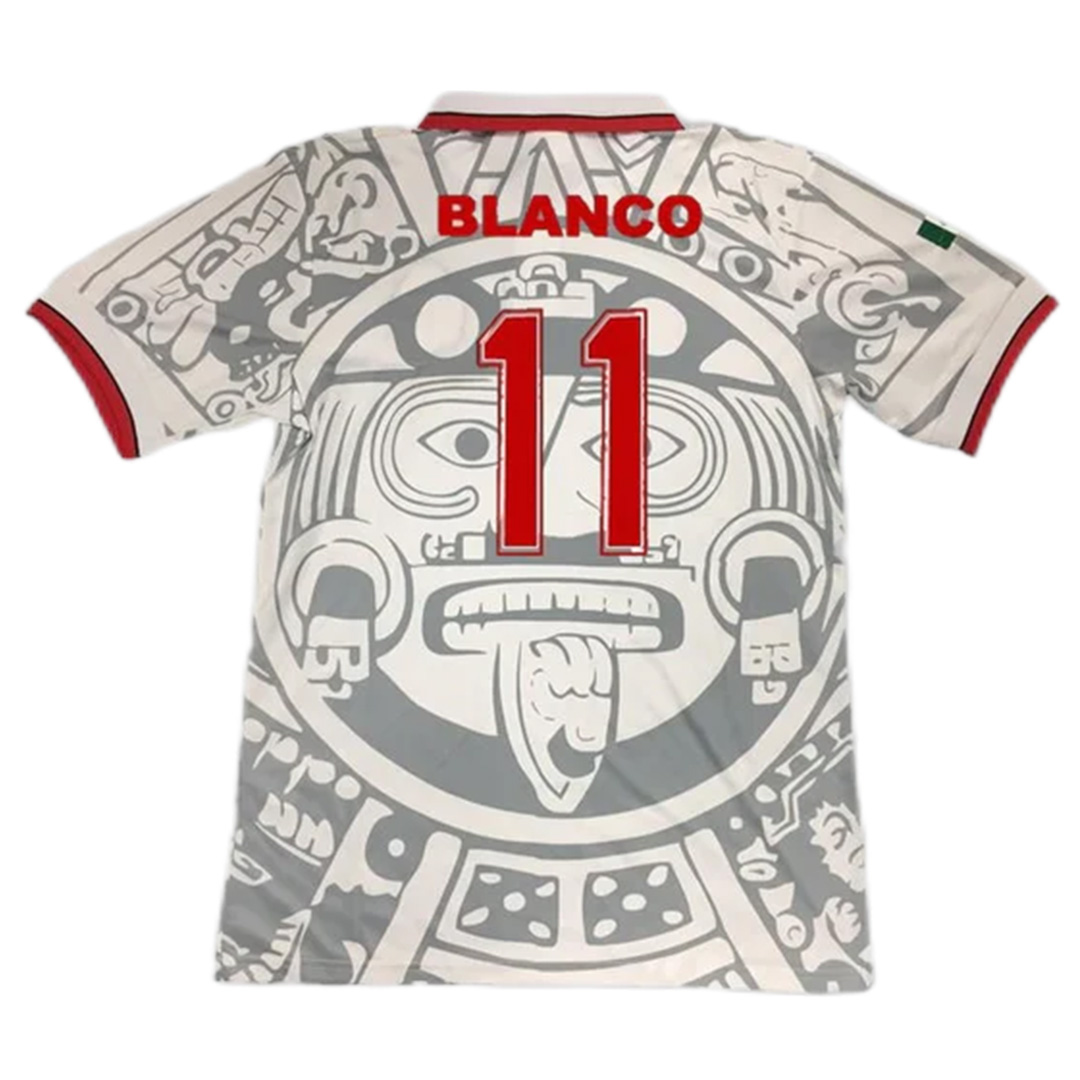 Mexico BLANCO #11 Retro Jersey Away Replica World Cup 1998 - Reps Jerseys