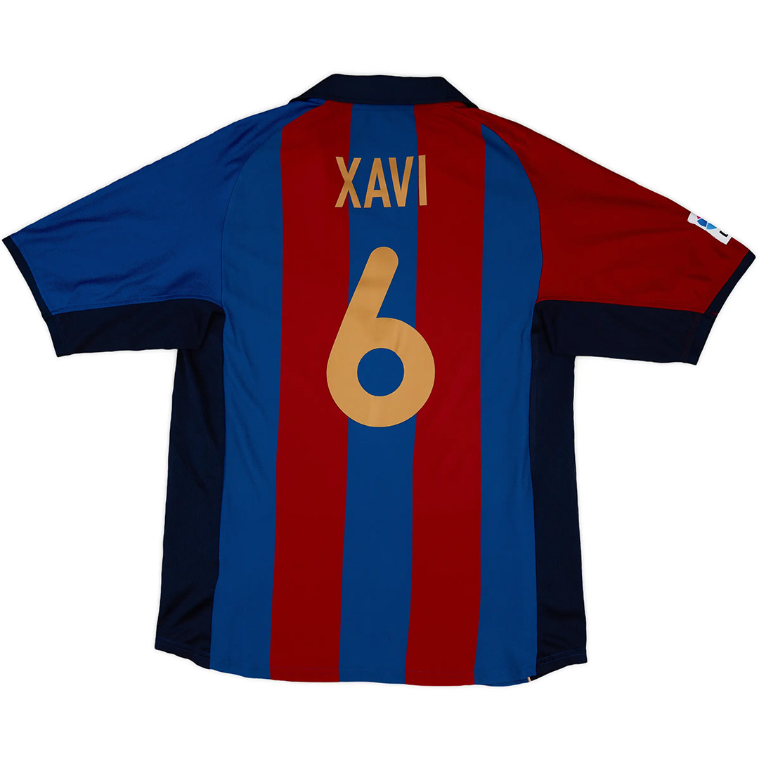 XAVI #6 Retro Barcelona Home Jersey 2001/02 - Reps Jerseys