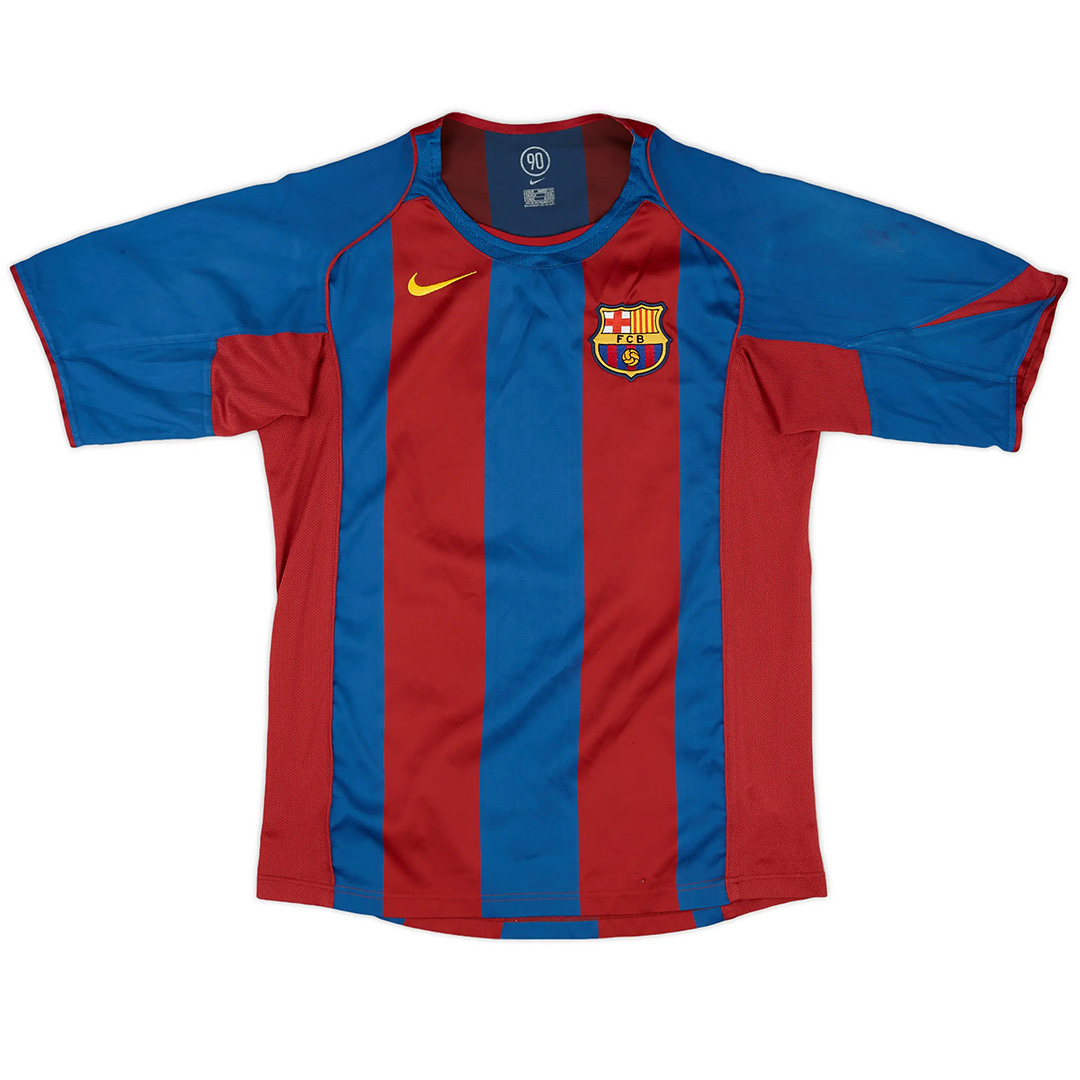 Ronaldinho #10 Barcelona Retro Jersey Home 2004/05 - Reps Jerseys