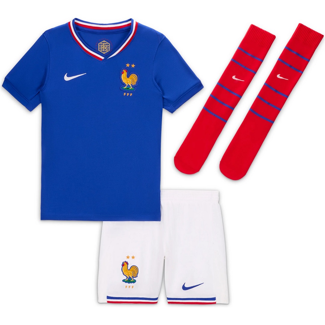 Kids France Home Full Jersey Kit Euro 2024 - Reps Jerseys