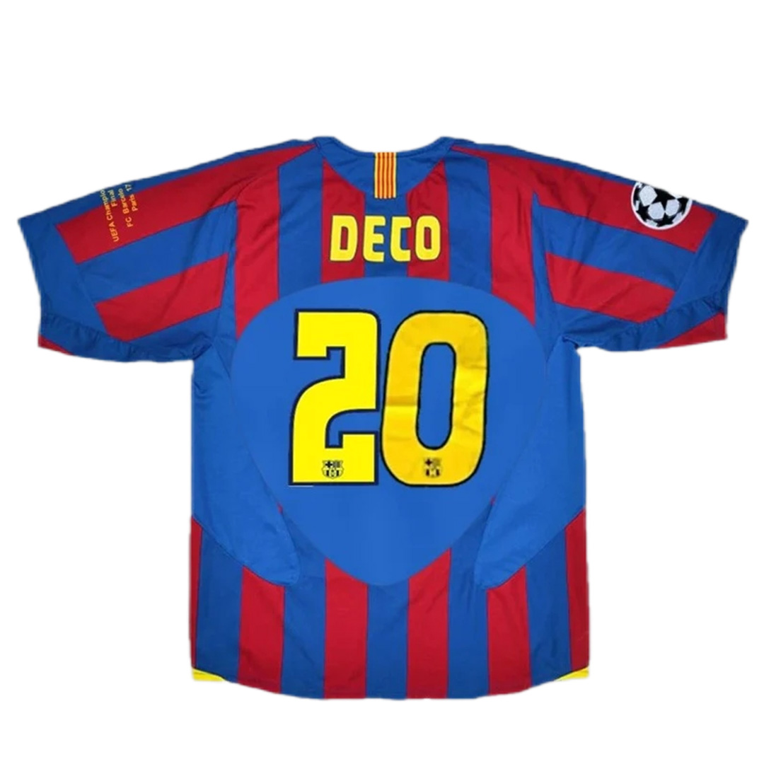 DECO #20 Retro Barcelona UCL Final Home Jersey 2005/06 - Reps Jerseys