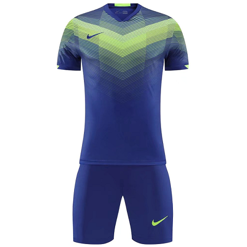 NK-907 Customize Team Blue&Green Soccer Jersey Kit(Shirt+Short) - Reps Jerseys