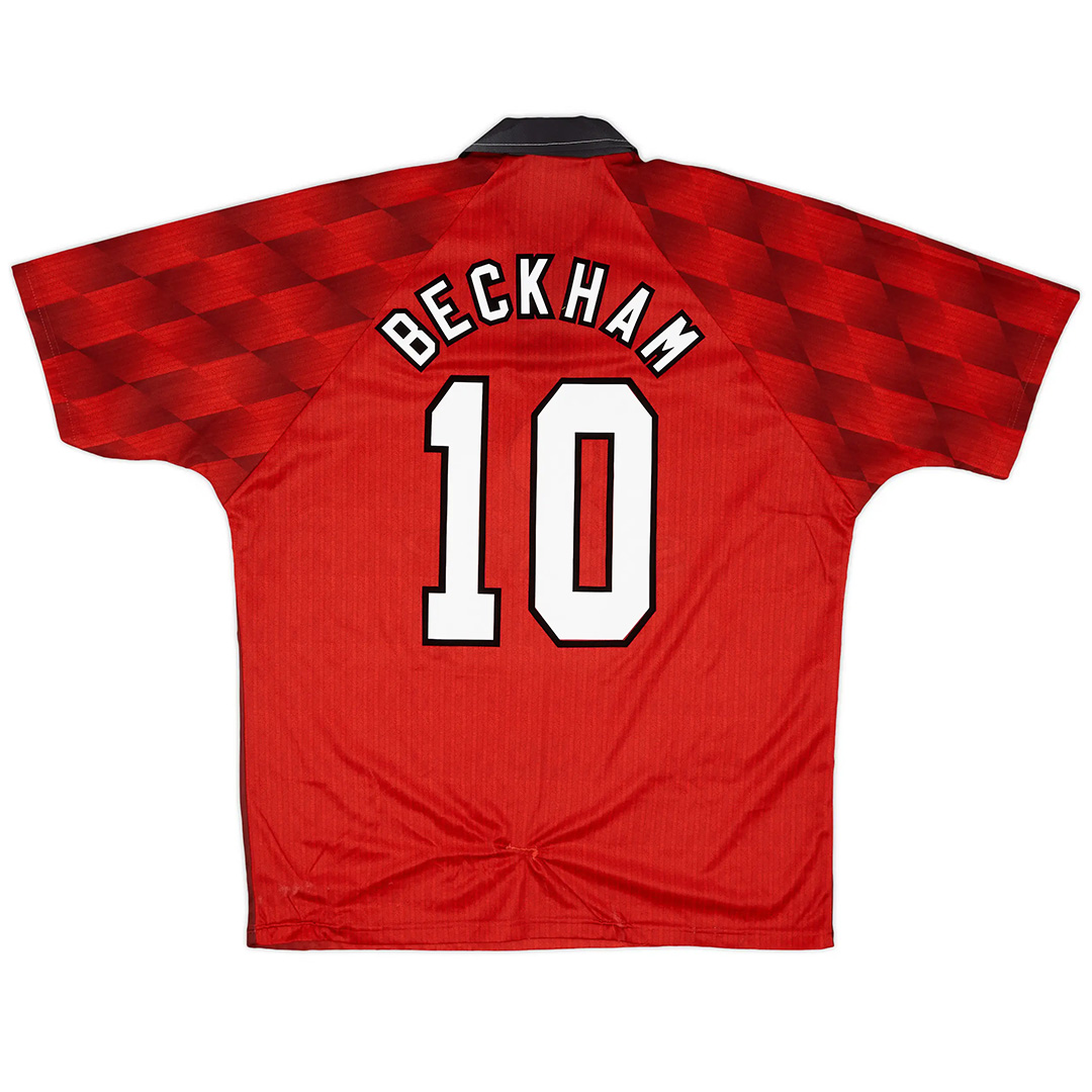Beckham #10 Manchester United Retro Jersey Home 1996/98 - Reps Jerseys