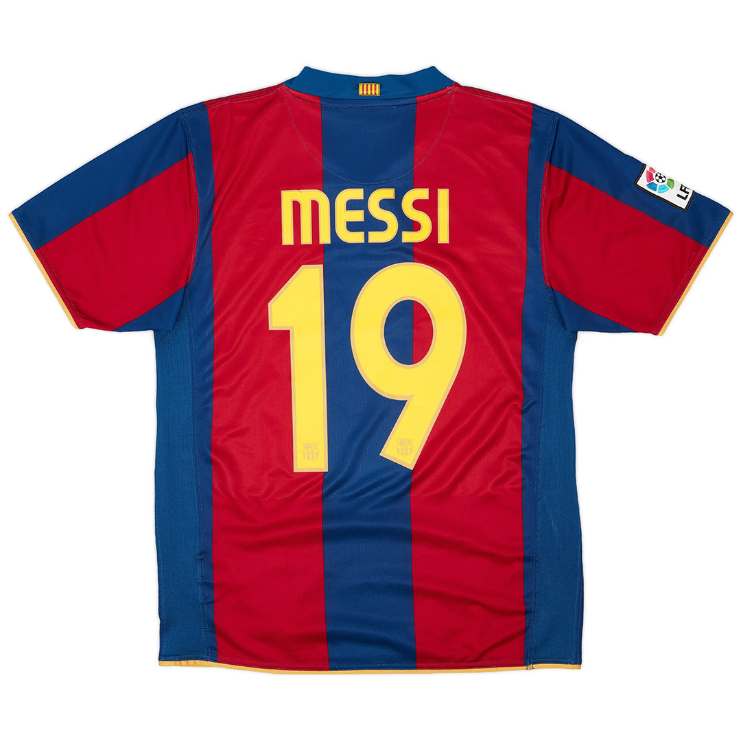 Messi #19 Barcelona Retro Jersey 50-Years Anniversary 2007/08 - Reps Jerseys