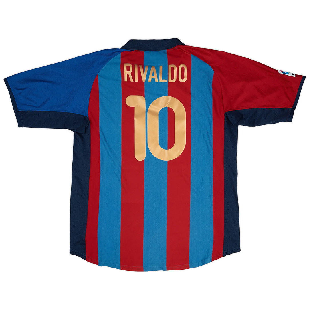 RIVALDO #10 Retro Barcelona Home Jersey 2001/02 - Reps Jerseys