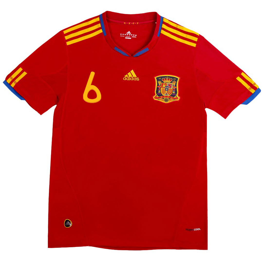 A. INIESTA #6 Retro Spain Home Jersey 2010 - Reps Jerseys
